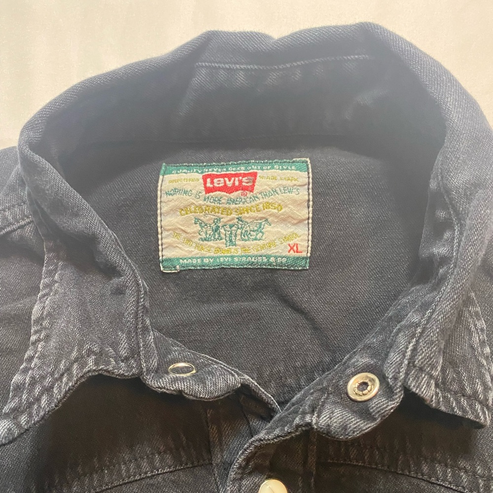 Levi’s Strauss Western Wear Pearl Button Up Casual Shirt Prep Preppy - Picture 4 of 6